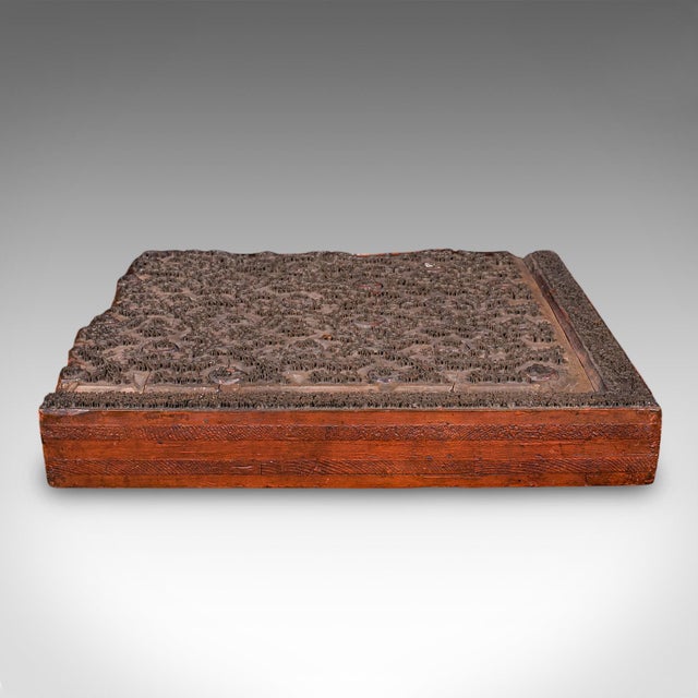 Late 19th Century Antique Wallpaper Printing Block, English, Carved Brass, Print Stamp, Victorian For Sale - Image 5 of 12