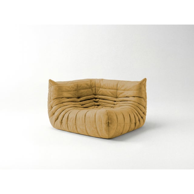 Togo Sofa in Curry Microfiber by Michel Ducaroy for Ligne Roset, Set of 5 For Sale - Image 10 of 13