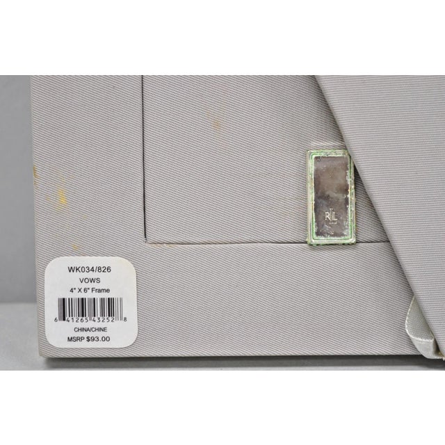 Late 20th Century Lauren Ralph Lauren "Vows" Silver Plated 4x6 Wedding Photo Picture Frame For Sale - Image 10 of 18