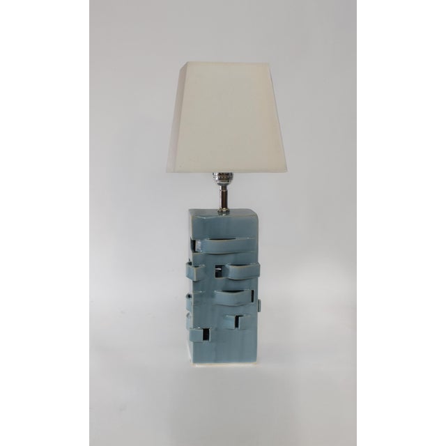 Slip-cast, then cut and assembled by hand. Shown in Emily's Turquoise; can be made in any glaze currently in the studio....