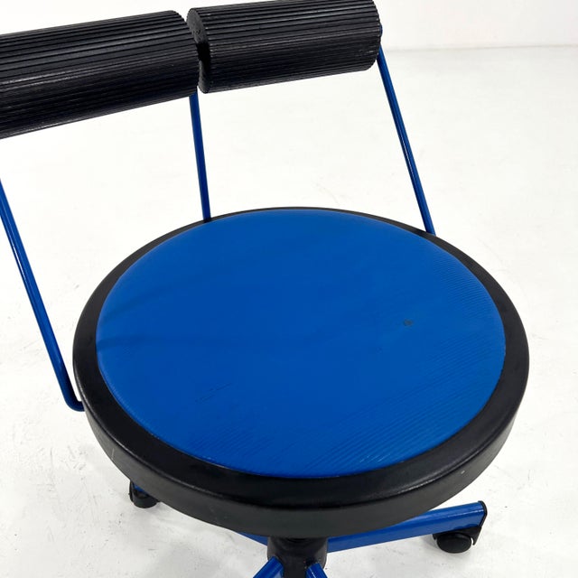 Adjustable Blue Desk Chair from Bieffeplast, 1980s For Sale - Image 9 of 11