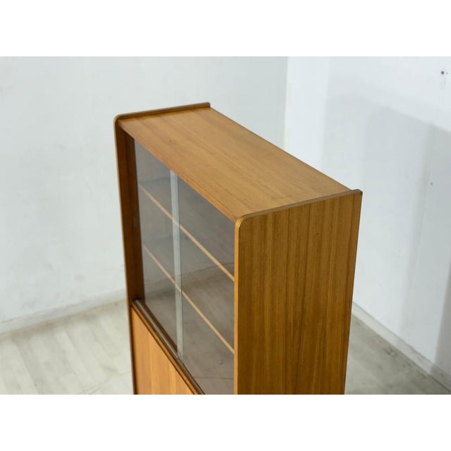 Wood Mid-Century Tall Cabinet in Elm Wood, 1960s For Sale - Image 7 of 13