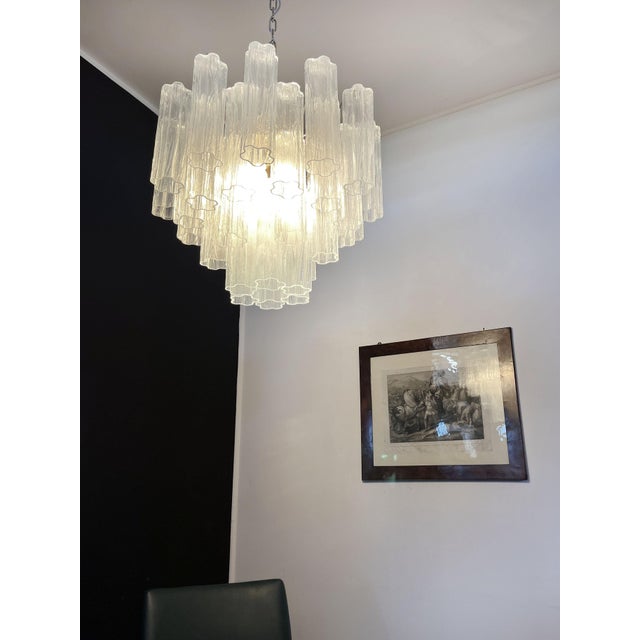 1990s Murano Glass Tube Chandelier, 1990 For Sale - Image 5 of 17