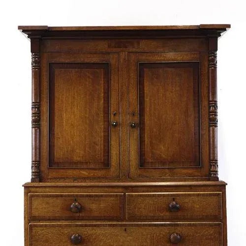 Vintage Oak Cabinet For Sale - Image 11 of 12
