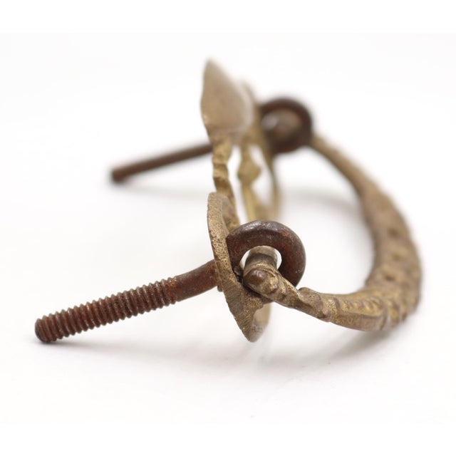 Pair of Victorian Brass 3.75 In. Bail Drawer Pulls For Sale - Image 4 of 5