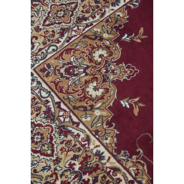 1980s Rug with Red and Yellow Patterns For Sale - Image 5 of 13