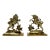 Vintage Victorian Brass English Rose, Lion and Unicorn Bookends For Sale