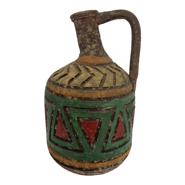 Vintage Early 20th Century Italian Multicolored Vessel For Sale