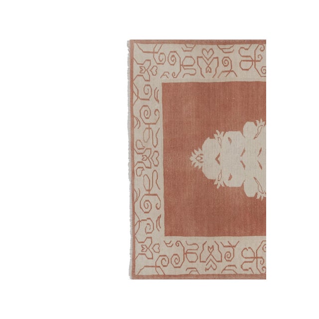 Vintage Sandstone Caucasian Rug 5'7'' X 6'9'' For Sale - Image 4 of 13