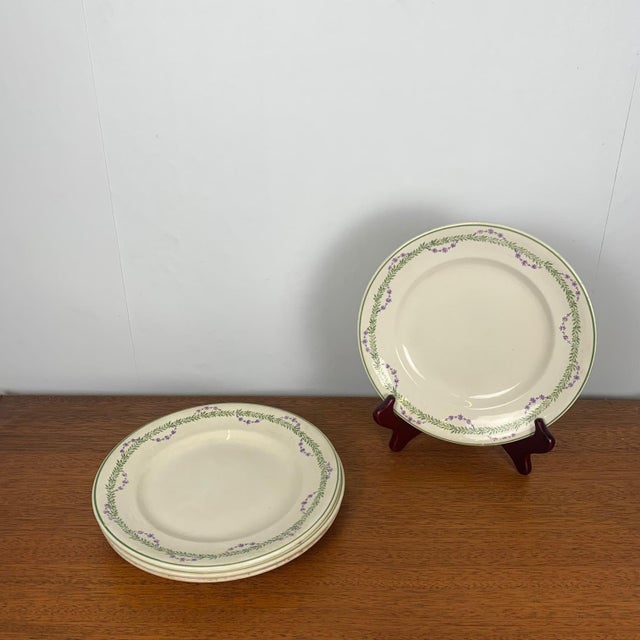 Antique Longwy Plates, 1890s, Set of 4 For Sale - Image 11 of 11