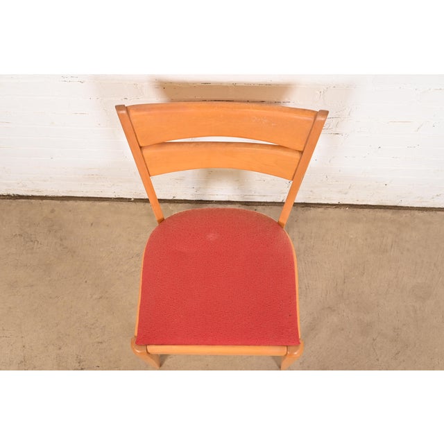 1950s Heywood Wakefield Mid-Century Modern Solid Maple Side Chair, 1950s For Sale - Image 5 of 15