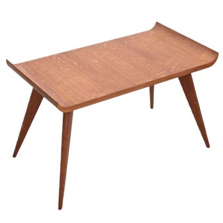 Spanish Modernist Oak Pagoda Side Table by Manuel Barbero, 1950s For Sale