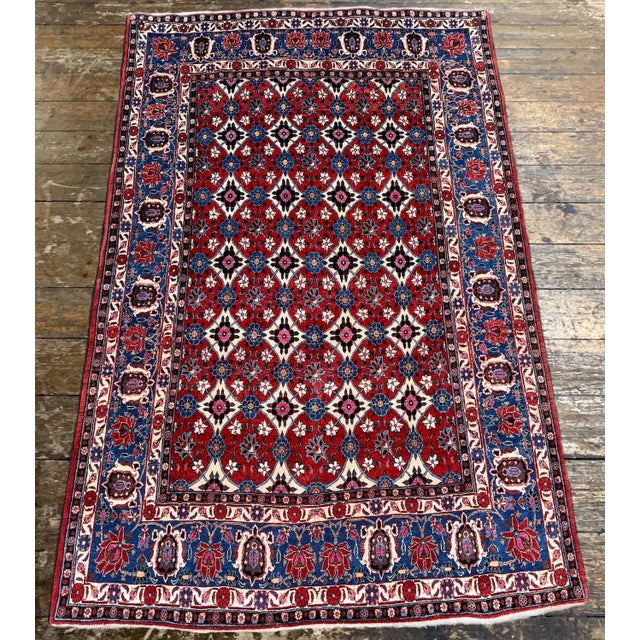 Antique Veramin Rug in Wool, 1920s For Sale - Image 4 of 18