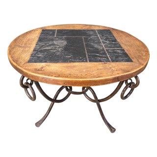 Wrought Iron Coffee Table from René Drouet, 1940s For Sale