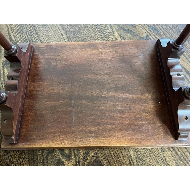 Mid 20th Century Vintage Regency Banded Mahogany Nesting Tables—A Pair For Sale - Image 9 of 10
