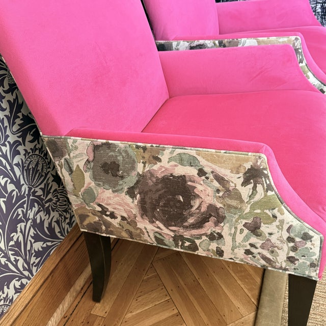 Contemporary Pair Ethan Allen Clinton Arm Chairs For Sale - Image 3 of 6