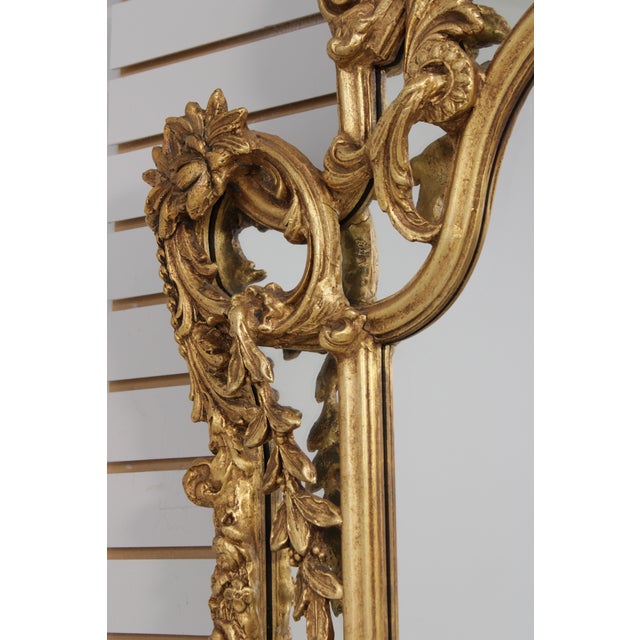 Gold Friedman Brothers Gold Frame Beveled Glass Mirror For Sale - Image 8 of 15