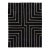 Modern Geometric Kilim Wool Rug With Architectural Line Art & Crimson Accents For Sale