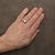 Early 21st Century Men's .925 Sterling Silver 1/2 Cttw Diamond Triple Three Stone Row Band Ring (H-I Color, I1-I2 Clarity) - Ring - Size 10 For Sale - Image 5 of 6