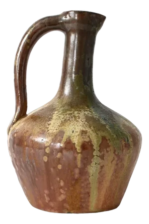 Handmade Ceramic Vase by Edgard Aubry, 1930s