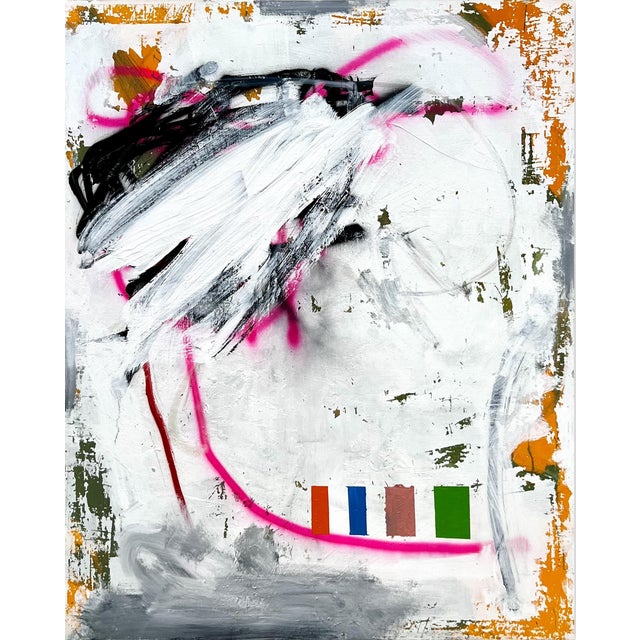 Tommaso Fattovich Contemporary Abstract Oil and Acrylic on Canvas "Paranormal Janitor" by Tommaso Fattovich For Sale - Image 4 of 4