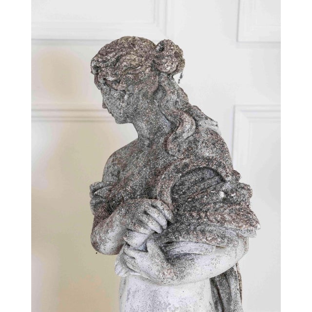 Set of Four Italian 1930s Neoclassical Garden Sculptures, The Four Seasons For Sale In Atlanta - Image 6 of 15