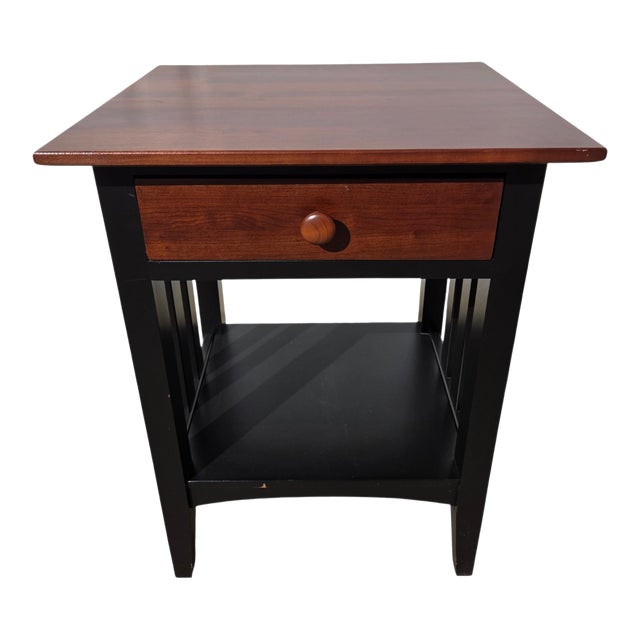 1990s Ethan Allen American Impressions Nightstand End Side Table Mission Arts Crafts For Sale