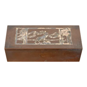Heintz Arts & Crafts Sterling Silver on Bronze Humidor or Cigar Box