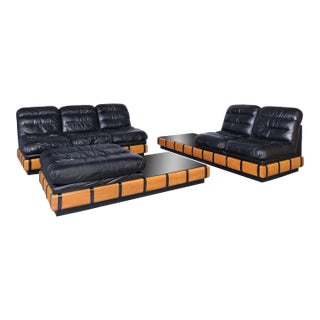 Vintage 3-Piece Modular Seating Group With Coffee Table by Haralson–Seidel For Sale