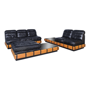 Vintage 3-Piece Modular Seating Group With Coffee Table by Haralson–Seidel