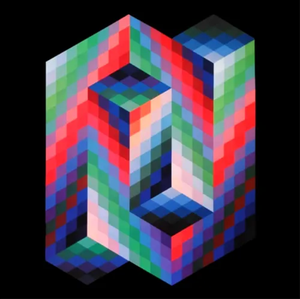 1970s Victor Vasarely Progression 2-7 Optic Art