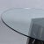 Glass Round Glass Dining Table With Black Marble Pedestal Base For Sale - Image 7 of 11