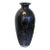 Murano Black Silver and Gold Art Glass Vase For Sale