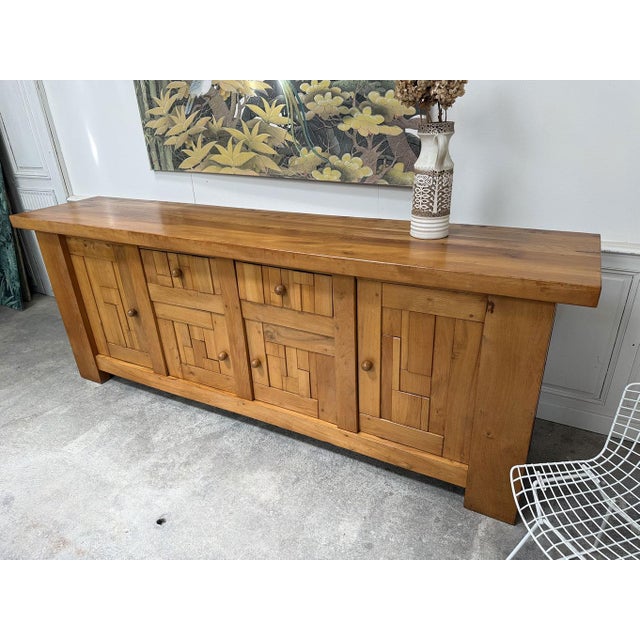 Brutalist Elm Sideboard, 1970s For Sale - Image 9 of 15