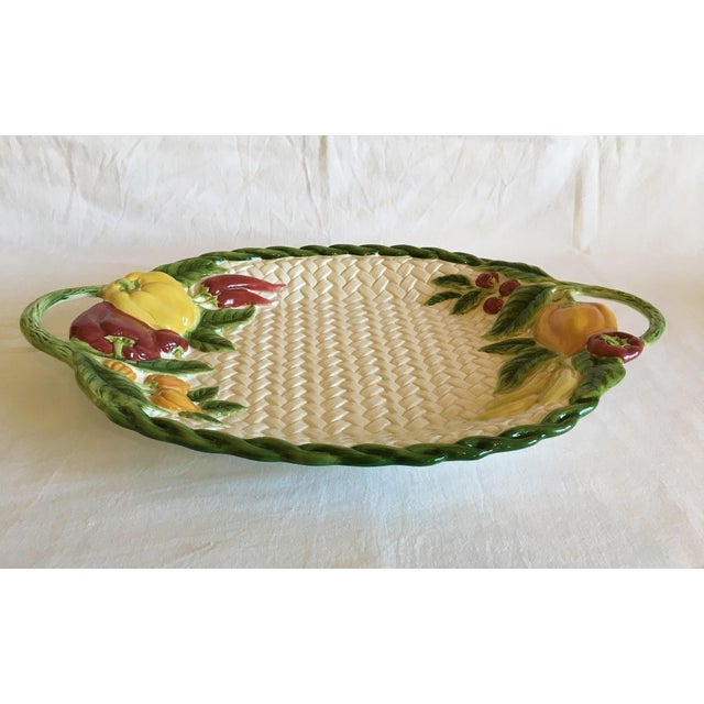 Mid 20th Century Fitz and Floyd Vegetable Motif Platter Chairish