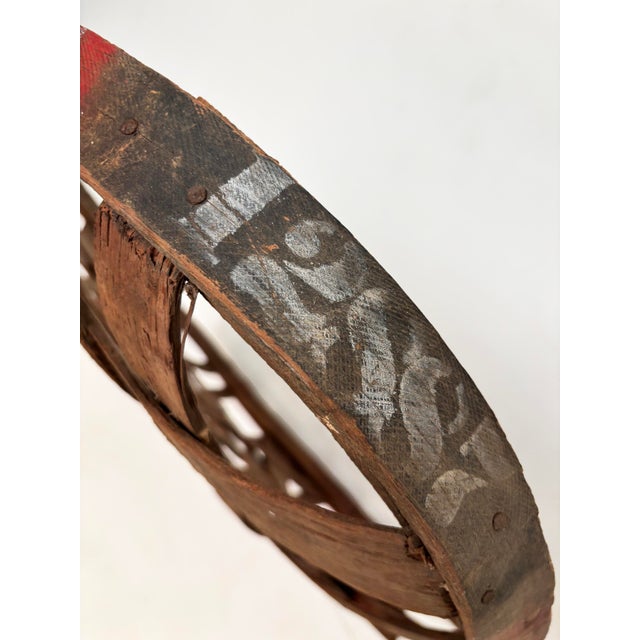 Kentucky Burley Tobacco Basket With Original Red Rim, Horse Cave, C. 1880-1910 For Sale - Image 16 of 17