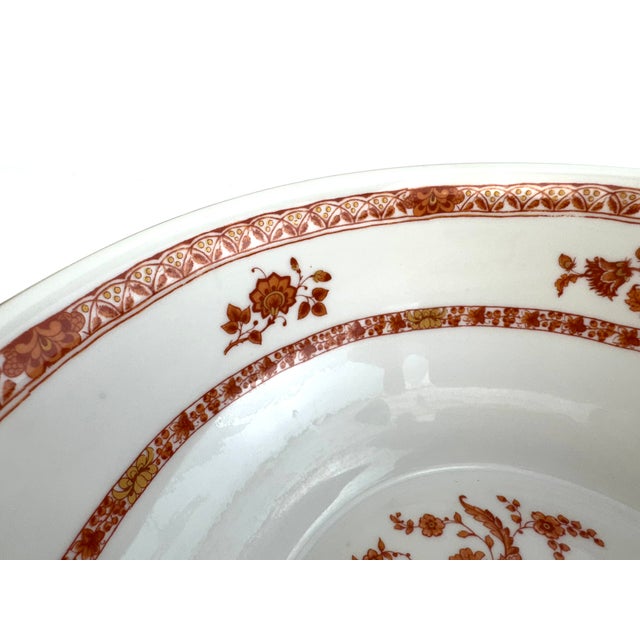 Burnt Orange 1960s Haviland Limoges “Tehran” Porcelain Serving Bowl For Sale - Image 8 of 12