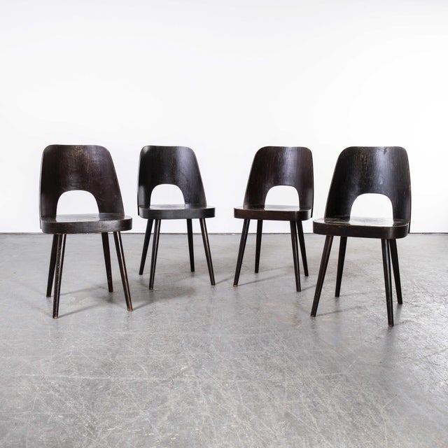 Dark Walnut Model 515 Dining Chairs by Oswald Haerdtl, 1950s, Set of 4 For Sale - Image 10 of 10