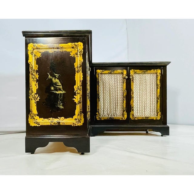 Phyllis Morris Vintage Corner Storage Cabinet Attb to Phyllis Morris, Usa 1950's For Sale - Image 4 of 12