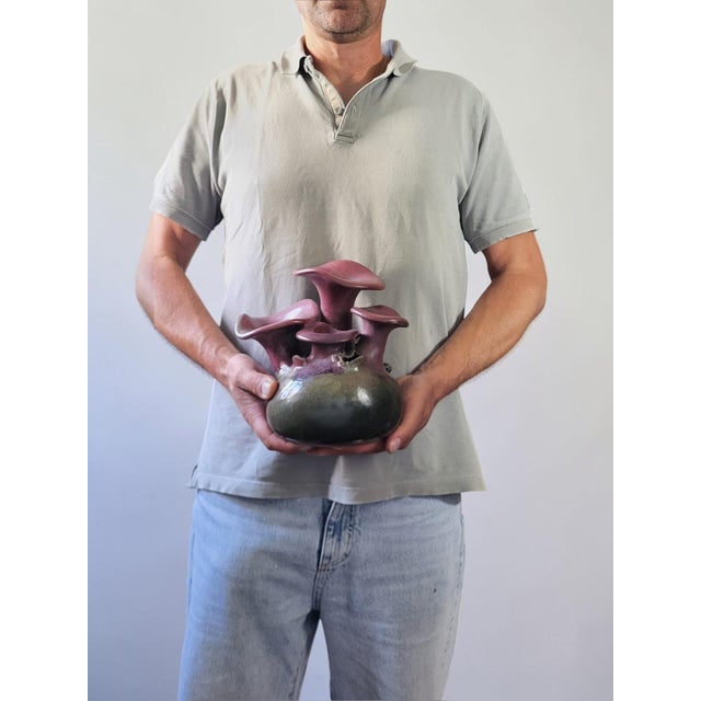 Mushroom Vase by A. Kostanda, Vallauris, 1970s For Sale - Image 11 of 12