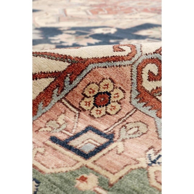 Serapi Wool Navy Area Rug- 8' 0'' X 10' 1'' For Sale - Image 4 of 7
