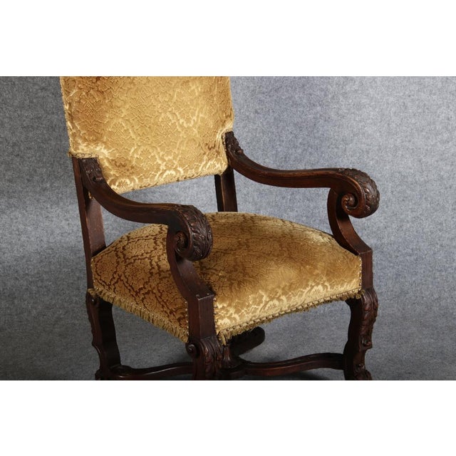 Antique Baroque Chair in Oak, 1800 For Sale - Image 9 of 18