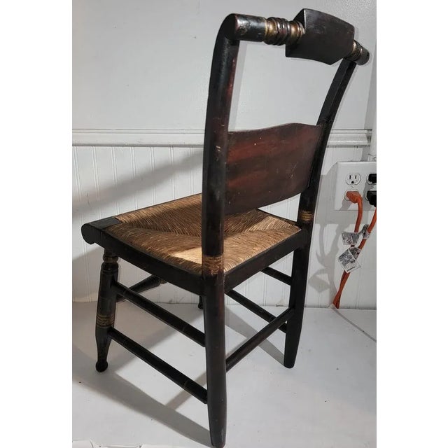 Early 19Thc Original Stenciled Hitchcock Child's Chair For Sale - Image 4 of 7
