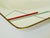 Pair of designer Daniel Hechter rimmed bowls from Paris with a Bauhaus pattern on the extended rims and gold highlight on...