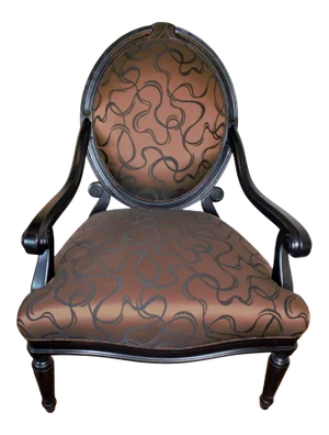 Sam Moore Ebonized Wood Round Back Armchair