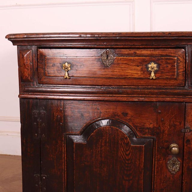 Very good early 18th century English oak dresser base with excellent colour. 1740. This piece is designed in the style of...