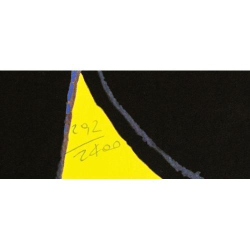 1986 Carnegie Museum of Art After Andy Warhol Mickey Mouse Lithograph With Yellow Background For Sale - Image 4 of 4