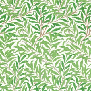 Morris & Co Willow Boughs Wallpaper in Leaf Green - a Sample For Sale