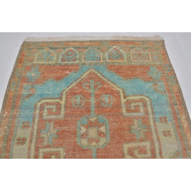1960s Small Oushak Anatolian Carpet For Sale - Image 10 of 10