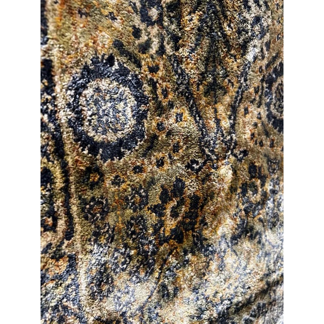 1970s Vintage Handmade Elegant Persian Rug Silk Tapestry For Sale In San Diego - Image 6 of 11